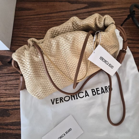 Veronica Beard Beige Woven Crossbody Bag - Picture 6 of 9